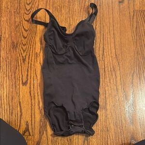 SKIMS Black Bodysuit One Piece with Adjustable Straps